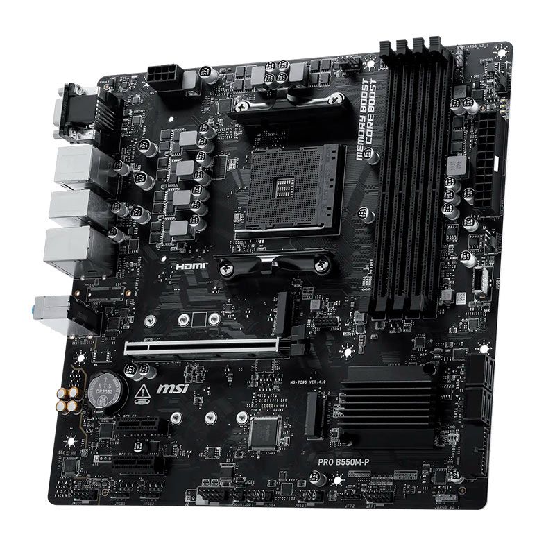 Placa Mae Msi Pro B550M-P, DDR4, Socket AMD AM4, M-ATX, Chipset AMD B550, PRO-B550M-P
