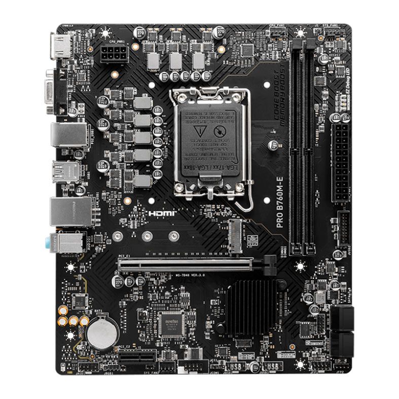 Placa Mae MSI Pro B760M-E, DDR5, LGA1700, M-ATX, Chipset Intel B760, PRO-B760M-E