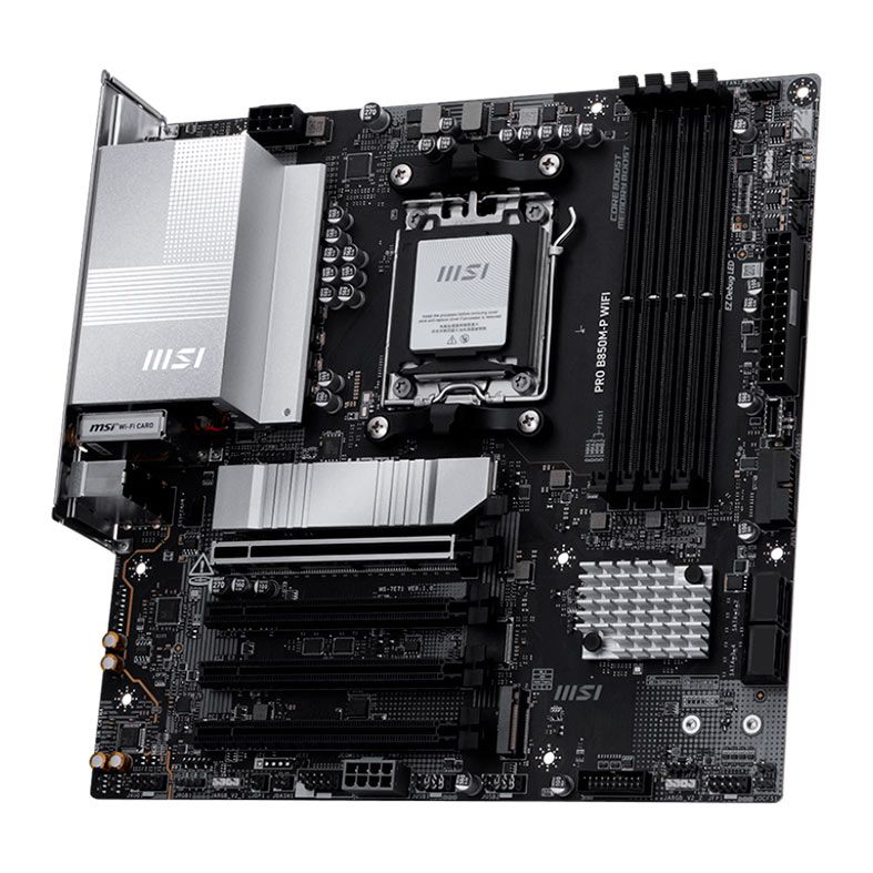 Placa Mae MSI Pro B850M-P Wifi, DDR5, Socket AMD AM5, M-ATX, Chipset AMD B850, PRO-B850M-P-WIFI