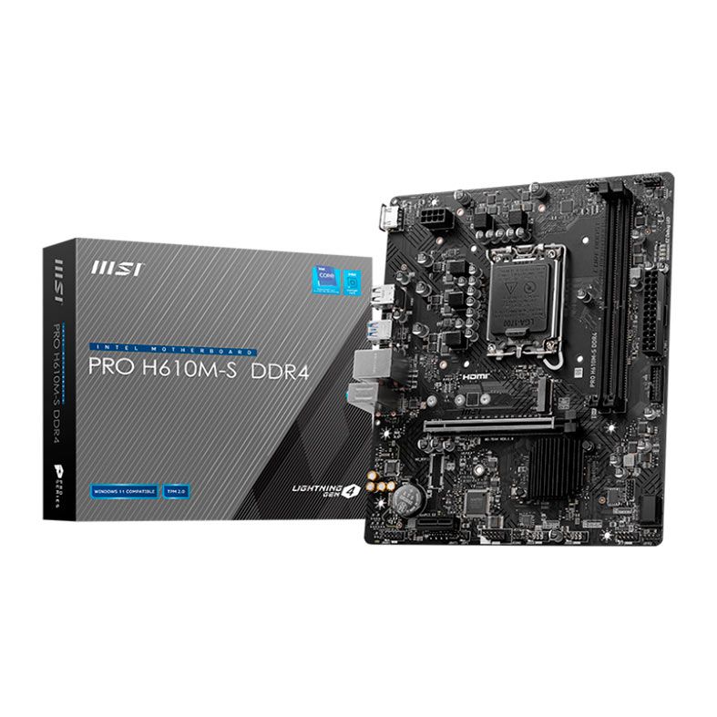 Placa Mae MSI Pro H610M-S DDR4, LGA1700, M-ATX, Chipset Intel H610, PRO-H610M-S-DDR4