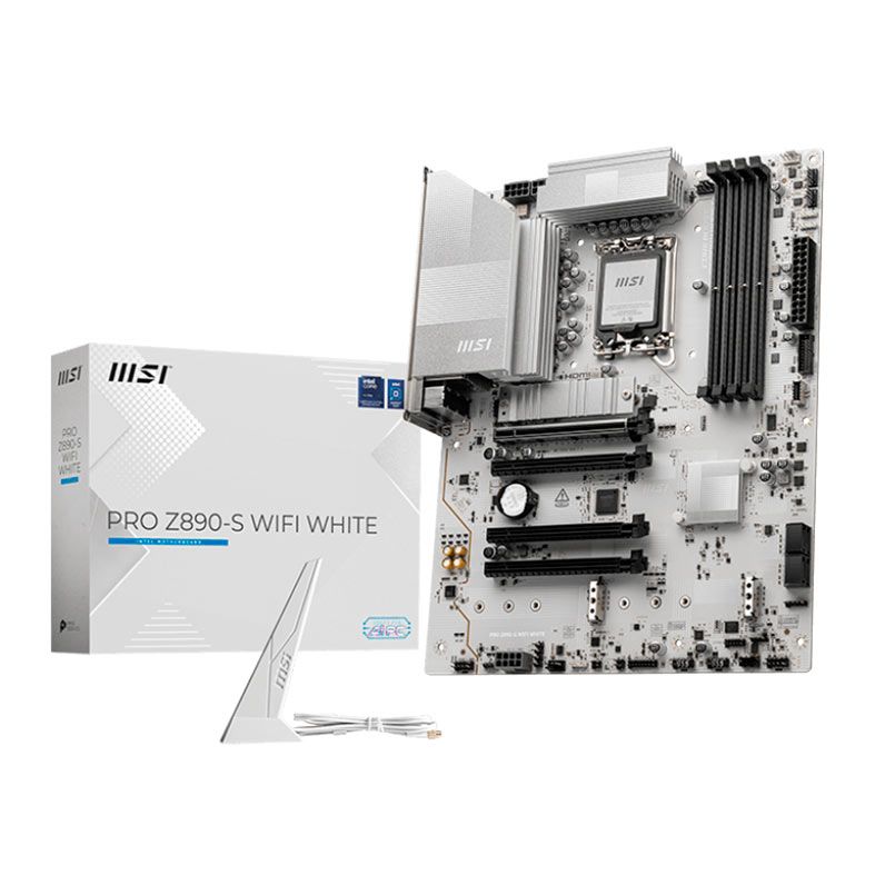 Placa Mae MSI Pro Z890-S WiFi White, DDR5, LGA1851, ATX, Chipset Z890, PRO-Z890-S-WIFI-WHITE