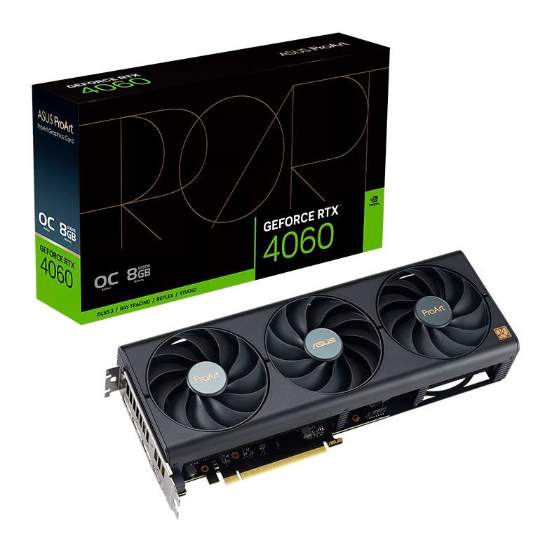 Placa de Video Asus GeForce RTX 4060 ProArt OC, 8GB, GDDR6, 128-bit, PROART-RTX4060-O8G