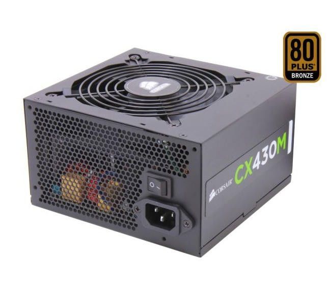 Fonte Corsair 430W Modular CX430M, Certificado 80 Plus Bronze, PFC Ativo, CP-9020058-WW - BOX
