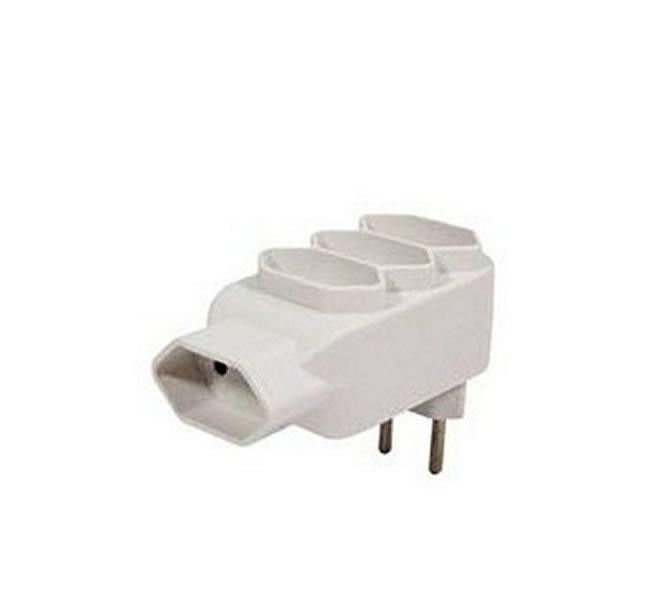 Adaptador de plugue bipolar Force Line Multiplicador para 4 tomadas, 0180100005 - BOX