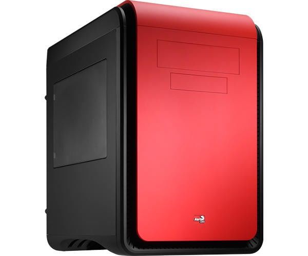 Gabinete Aerocool Dead Silence Cube Red Window MicroATX, EN52339