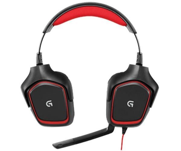 Headset Gamer Logitech G230 Stereo Preto/Vermelho, 981-000541