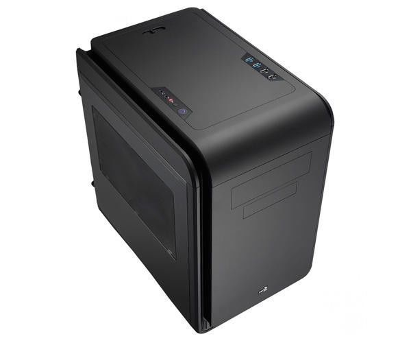 Gabinete Aerocool Dead Silence Cube Black Window MicroATX, EN52261
