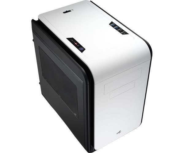 Gabinete Aerocool Dead Silence Cube Black/White Window MicroATX, EN52377 