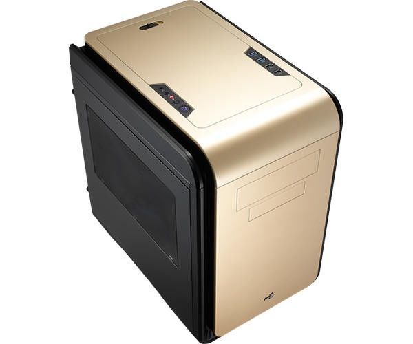 Gabinete Aerocool Dead Silence Cube Gold Window MicroATX, EN52391