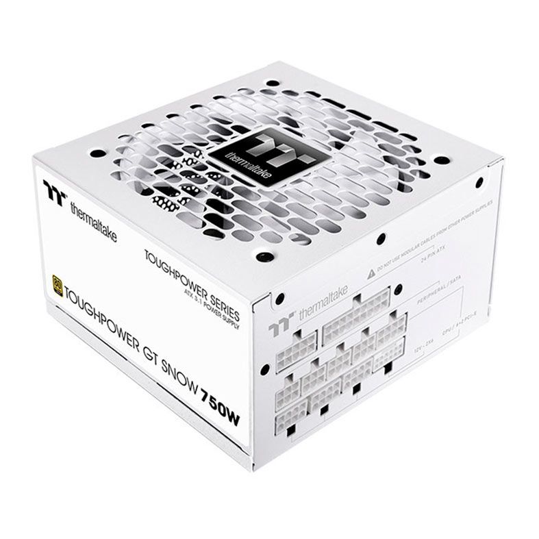 Fonte Thermaltake Toughpower GT Snow, 750W, ATX 3.1, Full-Modular, 80 Plus Gold, Branco, PS-TPT-0750FNFAGB-W