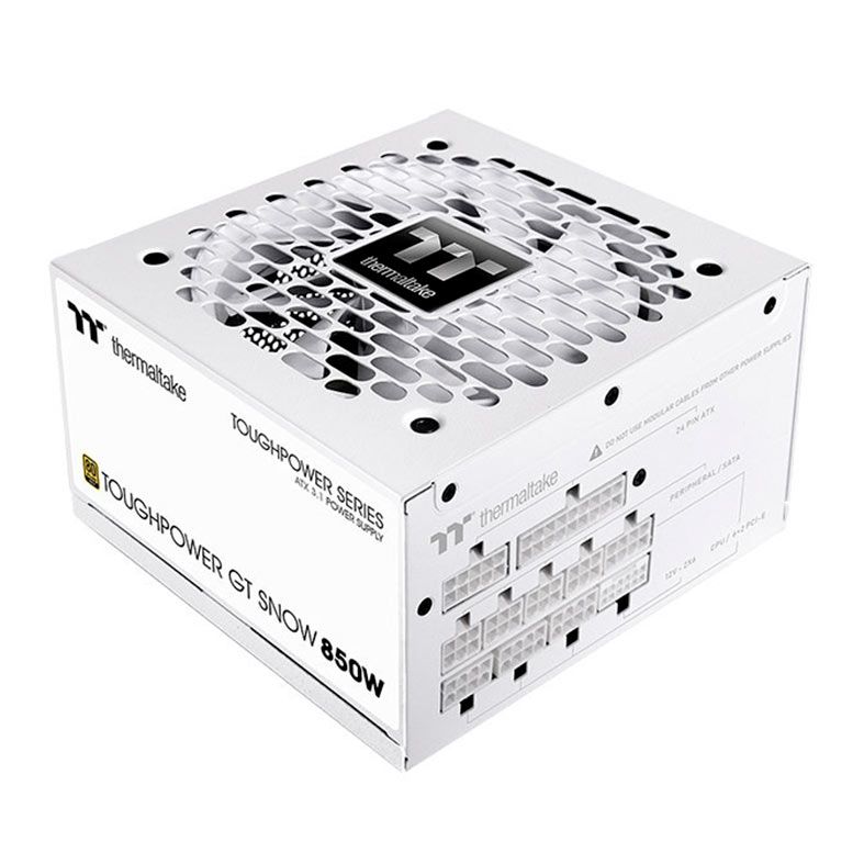 Fonte Thermaltake Toughpower GT Snow, 850W, ATX 3.1, Full-Modular, 80 Plus Gold, PS-TPT-0850FNFAGB-W