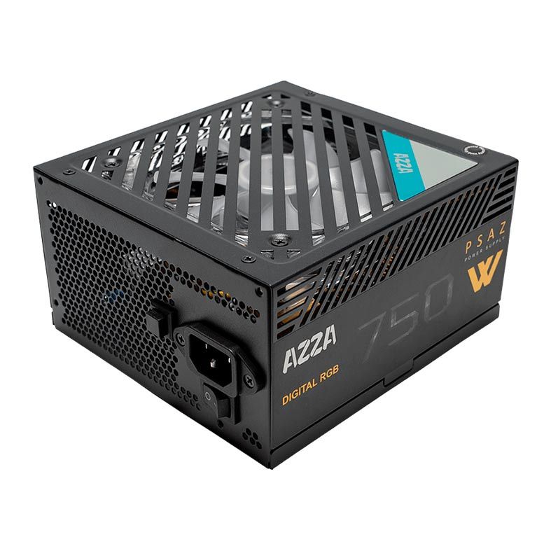 Fonte Azza 750W, ARGB, 80 Plus Bronze, Preta, PSAZ-750W-ARGB