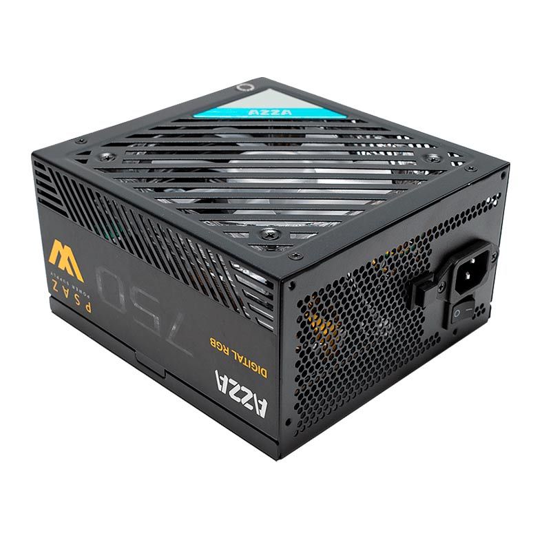 Fonte Azza 750W, ARGB, 80 Plus Bronze, Preta, PSAZ-750W-ARGB