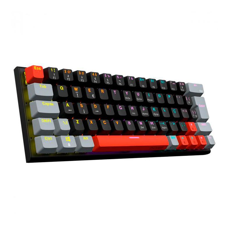 Teclado Mecanico Gamer Pcyes Kuromori, Rainbow, Switch Azul, Preto, PTKM60BL