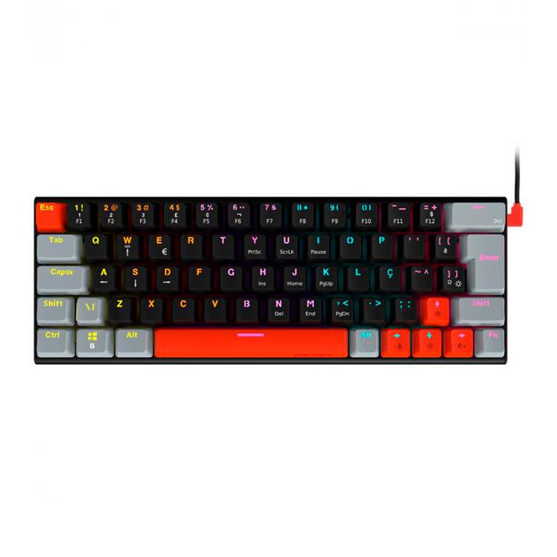 Teclado Mecanico Gamer Pcyes Kuromori, Rainbow, Switch Azul, Preto, PTKM60BL