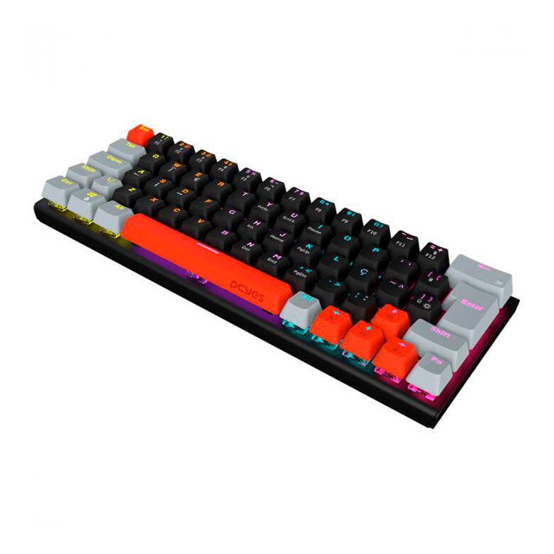 Teclado Mecanico Gamer Pcyes Kuromori, Rainbow, Switch Azul, Preto, PTKM60BL