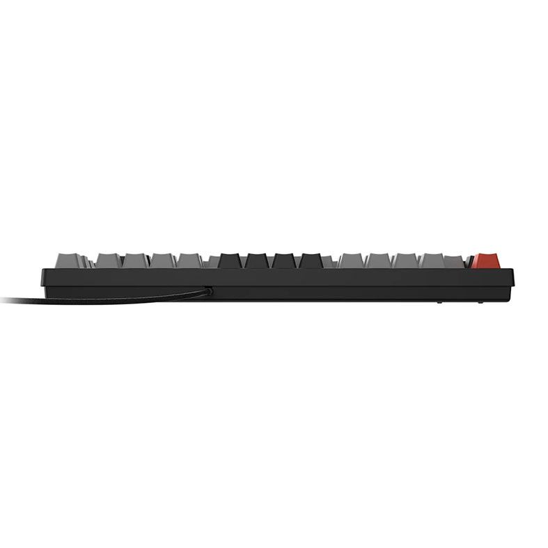 Teclado Mecanico Gamer PCYes Kirin Black Vulcan, 75%, Raimbow, ABNT2, Switch Blue, Preto e Vermelho, PTKR75BL