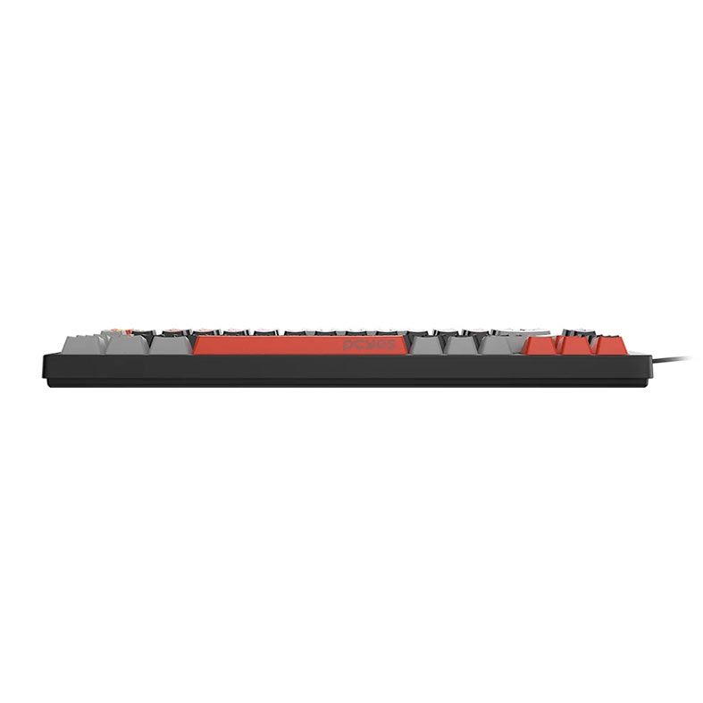 Teclado Mecanico Gamer PCYes Kirin Black Vulcan, 75%, Raimbow, ABNT2, Switch Blue, Preto e Vermelho, PTKR75BL