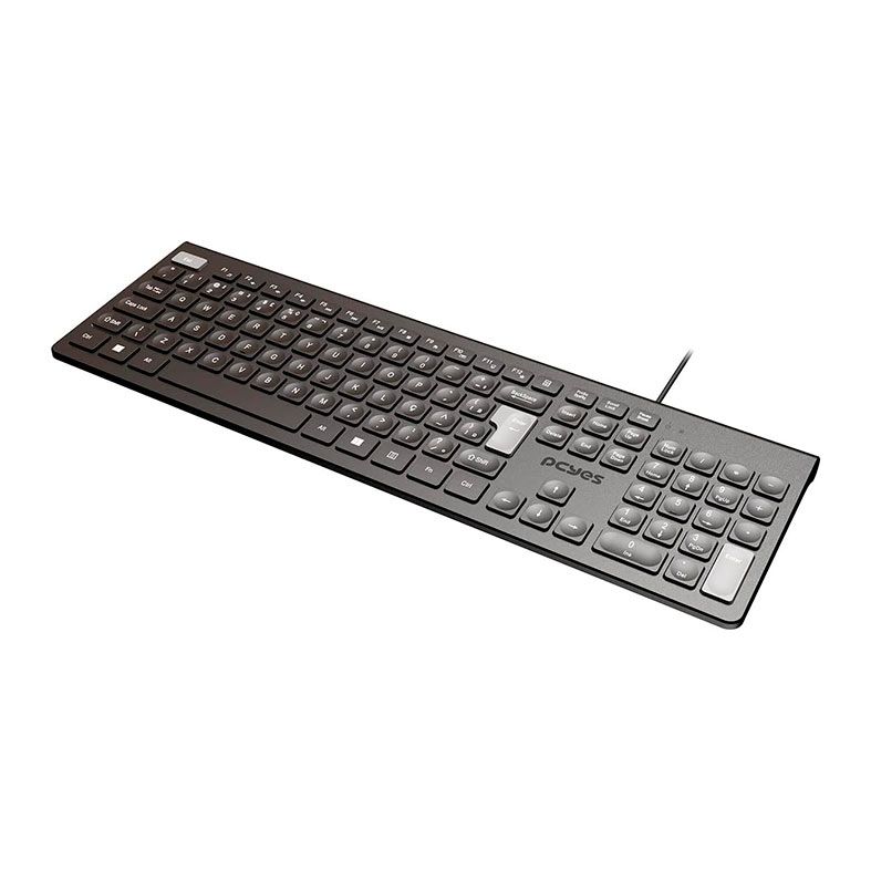 Teclado PcYes! Soft, ABNT2, Preto, PTOSF2AB-108068