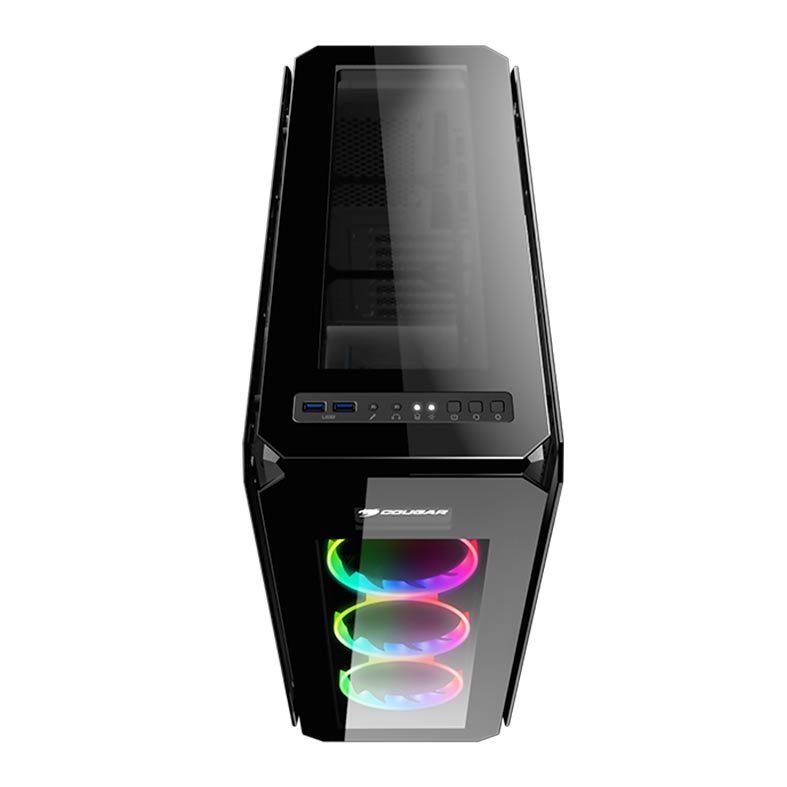 Gabinete Cougar Puritas RGB Laterais/Frontal Vidro Temp, PURITAS-RGB