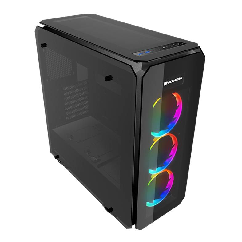 Gabinete Cougar Puritas RGB Laterais/Frontal Vidro Temp, PURITAS-RGB