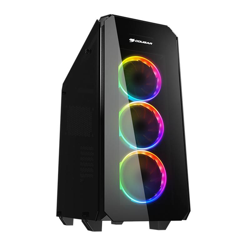 Gabinete Cougar Puritas RGB Laterais/Frontal Vidro Temp, PURITAS-RGB