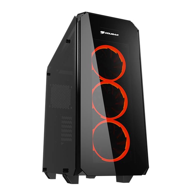 Gabinete Cougar Puritas Laterais/Frontal Vidro Temp, PURITAS