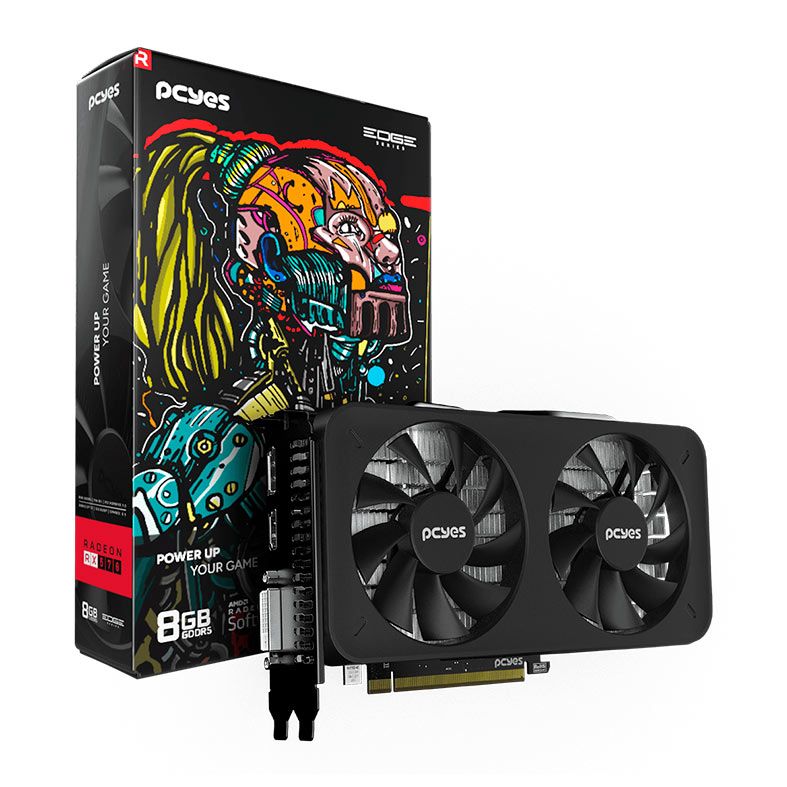 Placa de Video PCYes Radeon RX 570 Edge, 8GB, GDDR5, 256-bit, PVEX5708GB2F