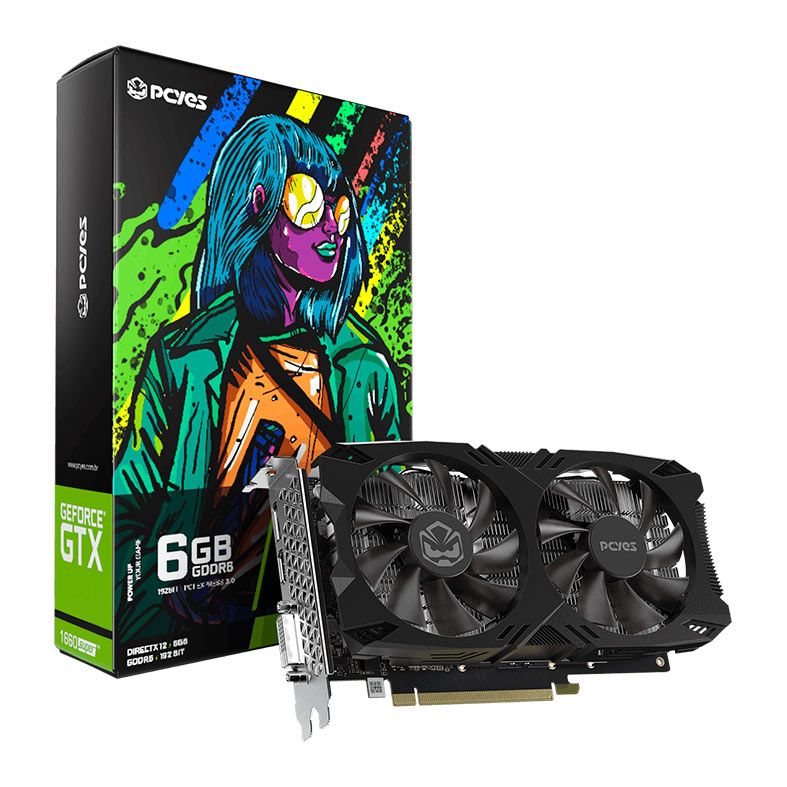 Placa de Video Pcyes GeForce GTX 1660 Super, 6GB, GDDR6, 192-bit, PVX1660S62F