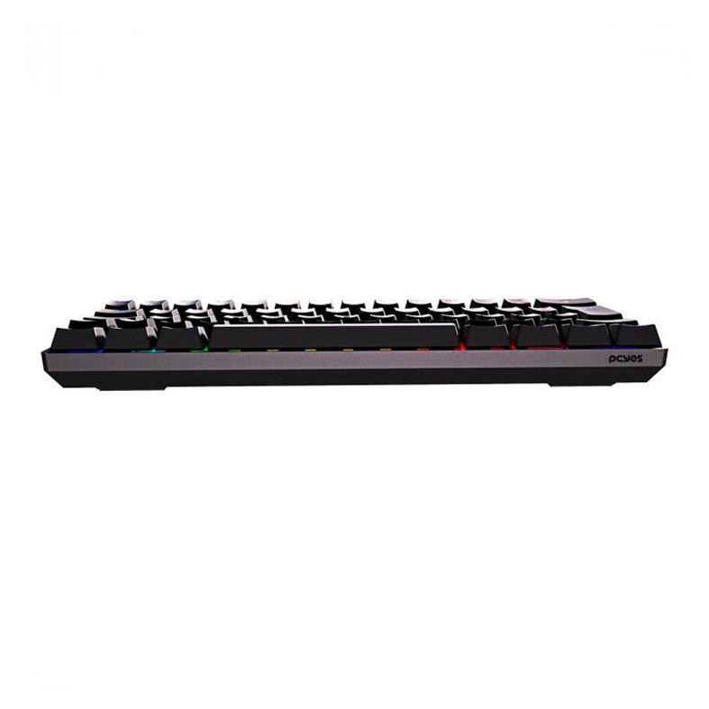 Teclado Mecanico Gamer Pcyes ZOT, RGB, ABNT2, Compacto, Switch Marrom, Preto, PZOHBWRGB