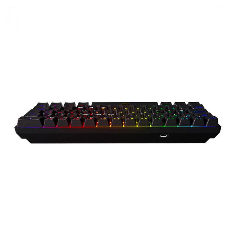 Teclado Mecanico Gamer Pcyes ZOT, RGB, ABNT2, Compacto, Switch Marrom, Preto, PZOHBWRGB