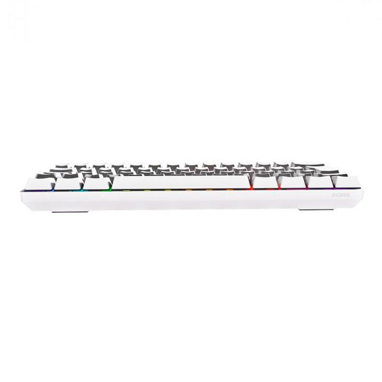 Teclado Mecanico Gamer Pcyes ZOT, RGB, ABNT2, Compacto, Switch Marrom, Branco, PZWOHBWRGB
