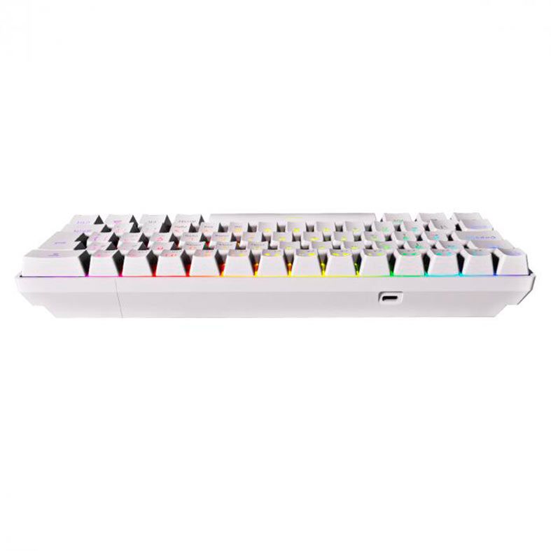 Teclado Mecanico Gamer Pcyes ZOT, RGB, ABNT2, Compacto, Switch Marrom, Branco, PZWOHBWRGB