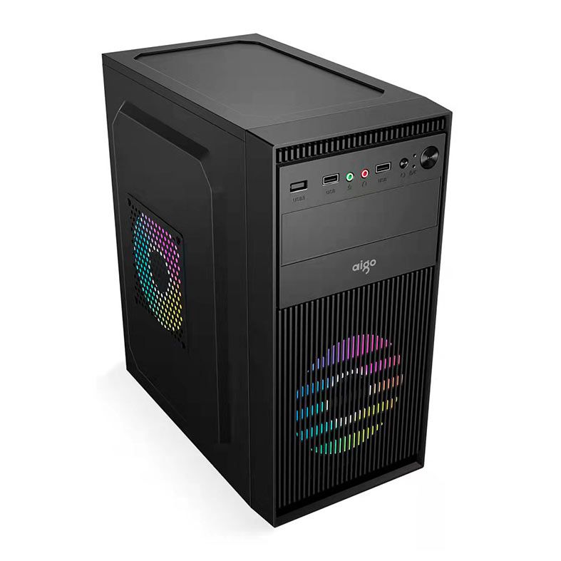 Gabinete Office Aigo Q1718, Mini-Tower, Preto, Q1718-BK