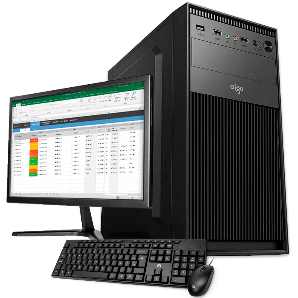 PC Home Completo Pichau HM760, Intel Core i5-8500, 16GB DDR4, SSD 480GB + Monitor