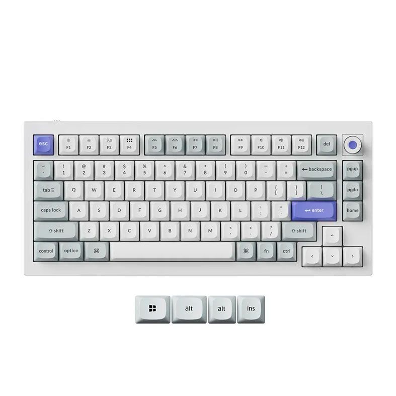 Teclado Magnético Keychron Q1 HE, RGB, USB, Switch Ultra-Fast Lime, Branco, Q1HW-P1