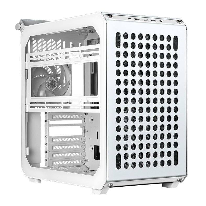Gabinete Gamer Cooler Master QUBE 500 Flatpack, Modular, Mid-Tower, Lateral de Vidro, Com 1 Fan, Branco, Q500-WGNN-S00