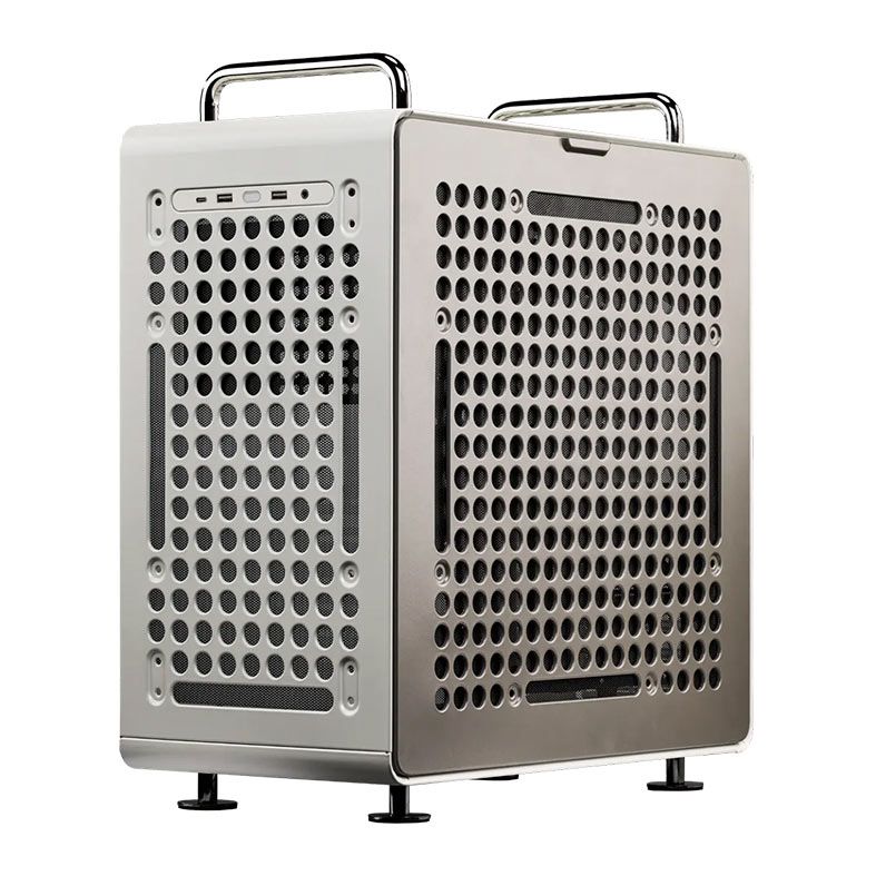 Gabinete Gamer Cooler Master QUBE 540 Moonstone, Mid-Tower, Lateral de Vidro, Com 1 Fans, Prata, Q540-LGNN-S00