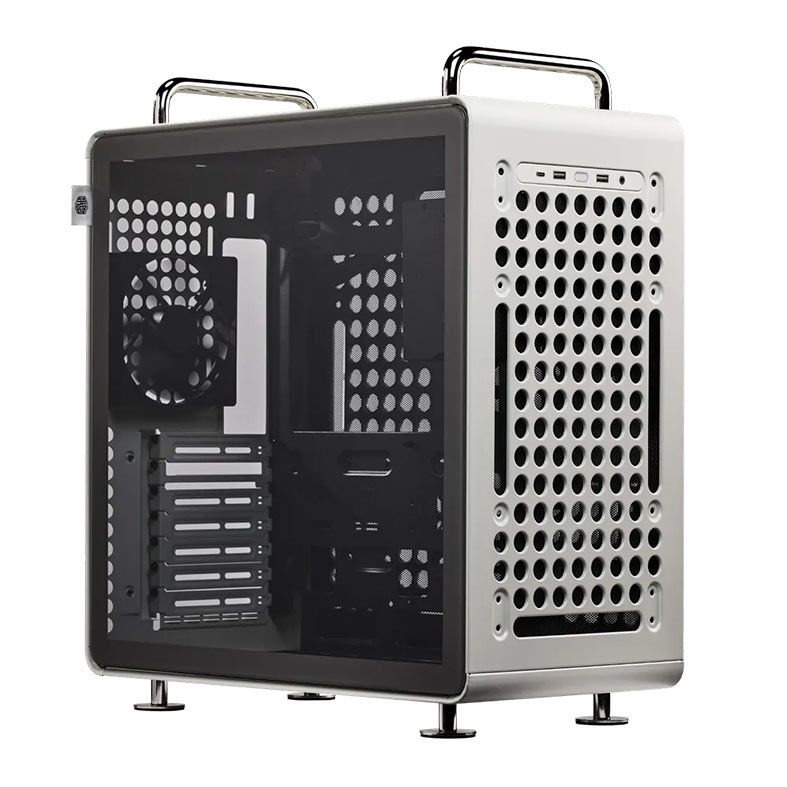 Gabinete Gamer Cooler Master QUBE 540 Moonstone, Mid-Tower, Lateral de Vidro, Com 1 Fans, Prata, Q540-LGNN-S00