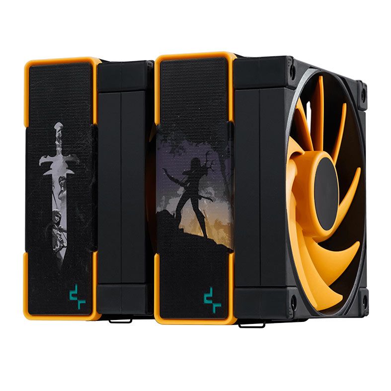 Cooler Para Processador Deepcool AK620 Zero Dark Zoria, 120mm, Preto e Amarelo, R-AK620-BKNPMN-E