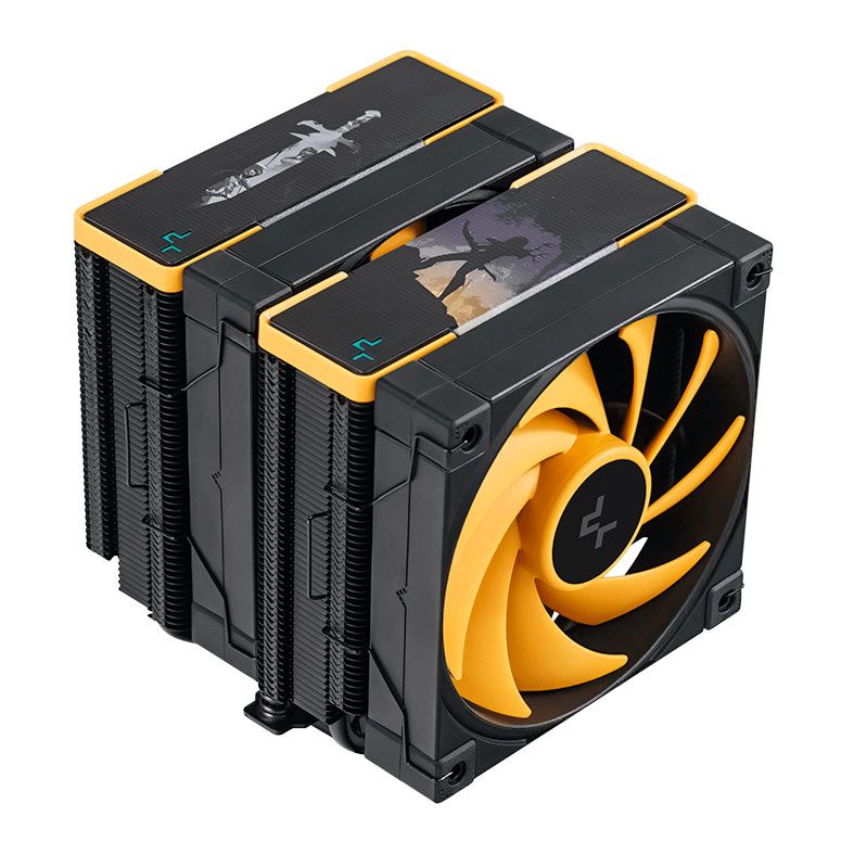 Cooler Para Processador Deepcool AK620 Zero Dark Zoria, 120mm, Preto e Amarelo, R-AK620-BKNPMN-E