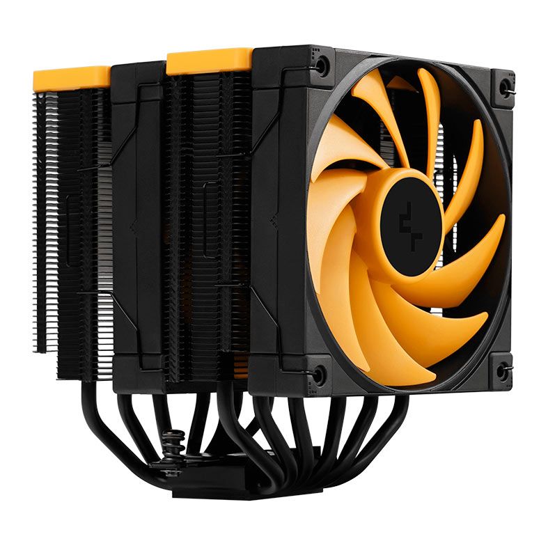 Cooler Para Processador Deepcool AK620 Zero Dark Zoria, 120mm, Preto e Amarelo, R-AK620-BKNPMN-E
