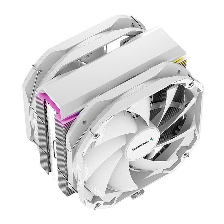 Cooler Para Processador DeepCool AS500 Plus, A-RGB, 2x140mm, Branco, R-AS500-WHNLMP-G