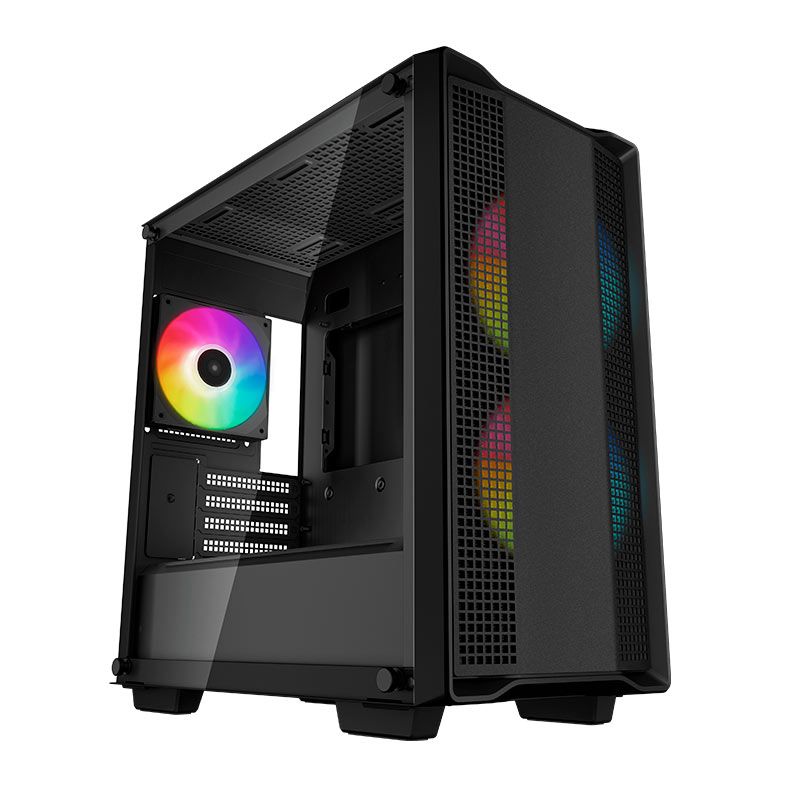 Gabinete Gamer Deepcool CC360 ARGB, Mid-Tower, Lateral de Vidro, Com 3 Fans, Preto, R-CC360-BKAPM3-G-1