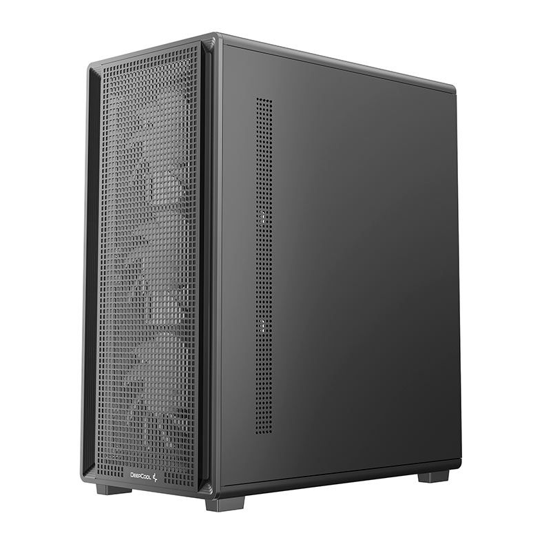 Gabinete Gamer Deepcool CC500, ARGB, Mid-Tower, Lateral de Vidro, Com 4 Fans, Preto, R-CC550NKANA4-G