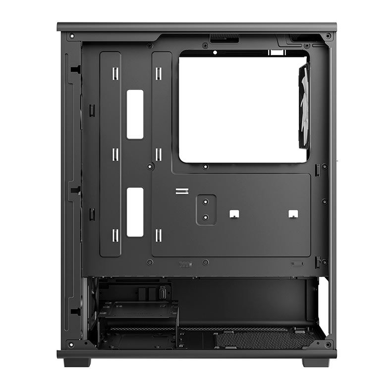 Gabinete Gamer Deepcool CC500, ARGB, Mid-Tower, Lateral de Vidro, Com 4 Fans, Preto, R-CC550NKANA4-G