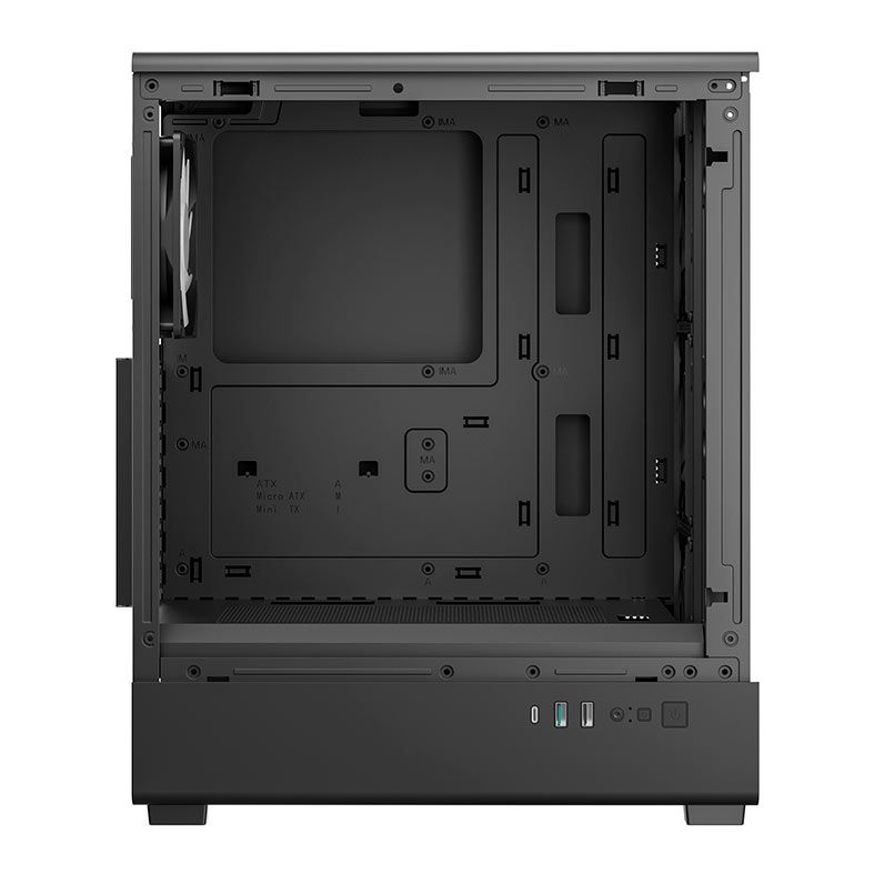 Gabinete Gamer Deepcool CC500, ARGB, Mid-Tower, Lateral de Vidro, Com 4 Fans, Preto, R-CC550NKANA4-G