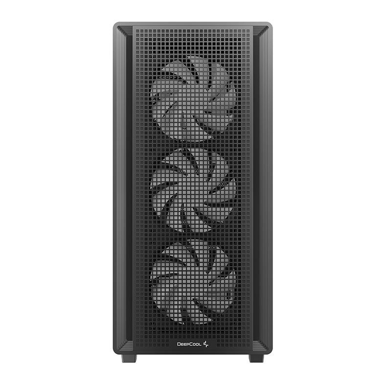 Gabinete Gamer Deepcool CC500, ARGB, Mid-Tower, Lateral de Vidro, Com 4 Fans, Preto, R-CC550NKANA4-G