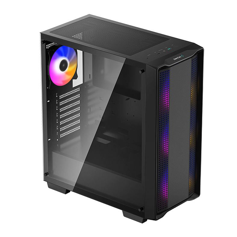 Gabinete Gamer DeepCool CC560 FS, Mid-Tower, Lateral de Vidro, Com 4 Fans, Preto, R-CC560-BKTAA4-A-1