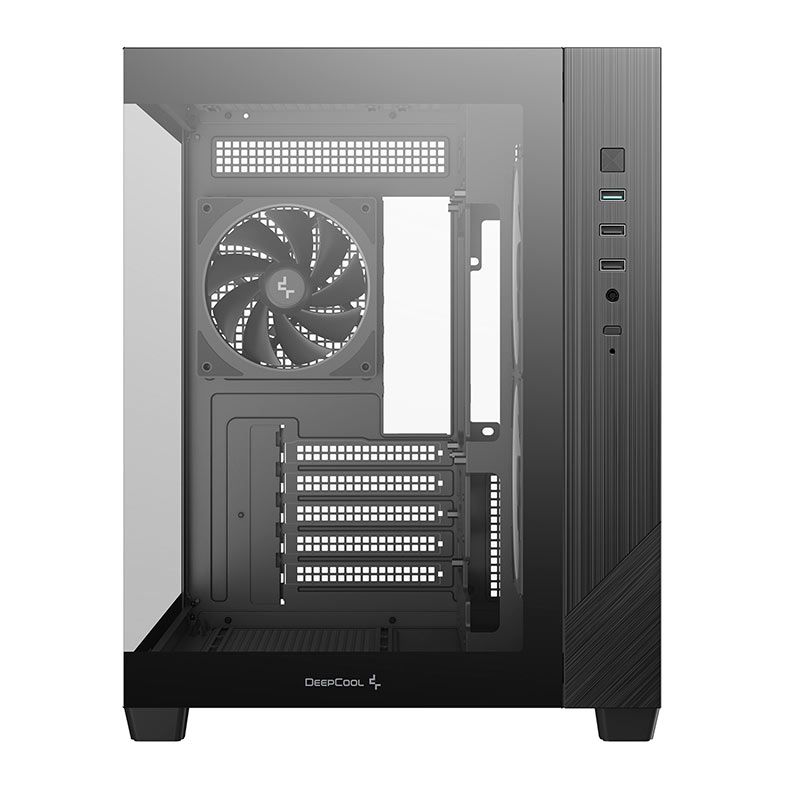 Gabinete Gamer Deepcool CG330, ARGB, Mid-Tower, Lateral de Vidro, Com 3 Fans, Preto, R-CG330-BKNGM3-G
